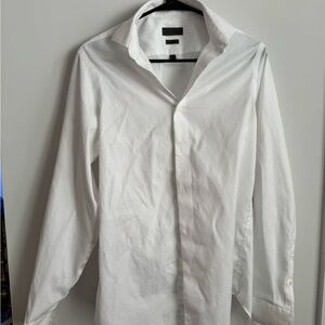 Calvin Klein Men’s White Slim Fit Dress Shirt